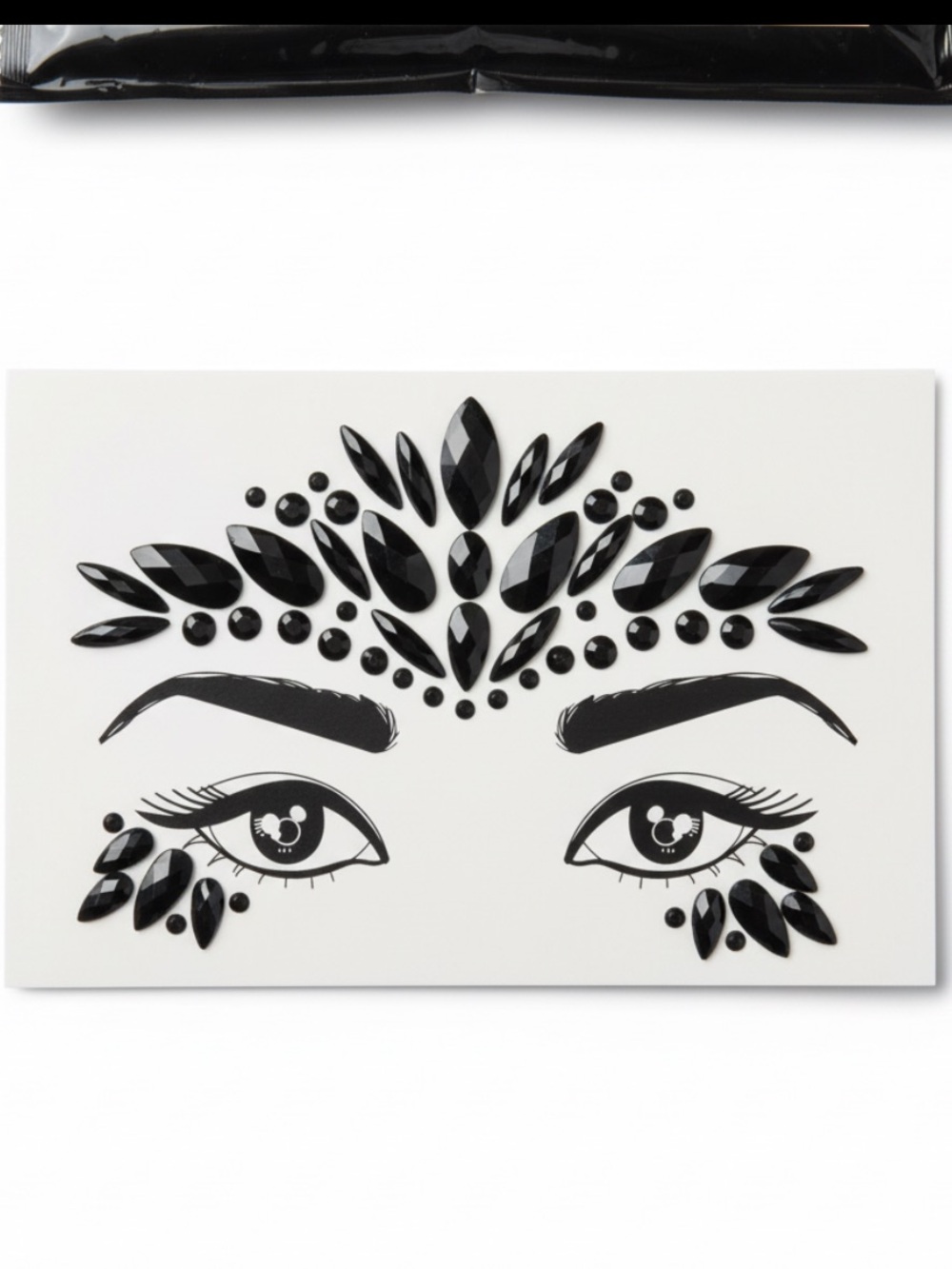 Black  Face Gem Decal Set - Festival
Rave Rhinestone Jewelry nwt